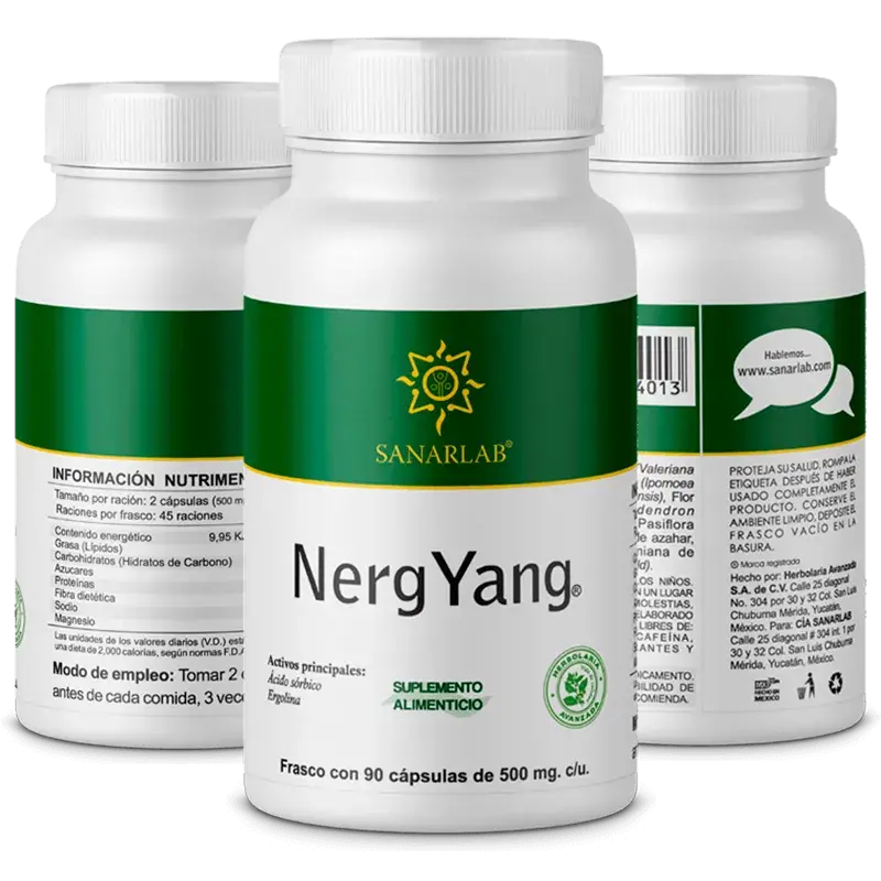 Nerg Yang - Suplemento Natural para Equilibrar el Sistema Nervioso y Aliviar la Ansiedad